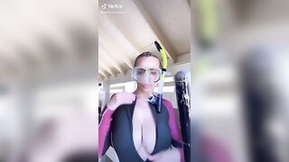 TikTok Tits: Scuba time #2