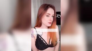 TikTok Tits: redhead cute show her tits #4
