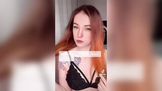 TikTok Tits: redhead cute show her tits #3