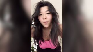 TikTok Tits: Big tits girl with nipples poking out #2