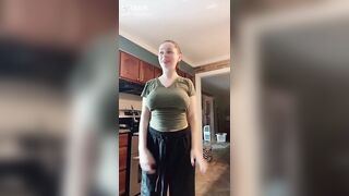 TikTok Tits: Green shirt #1