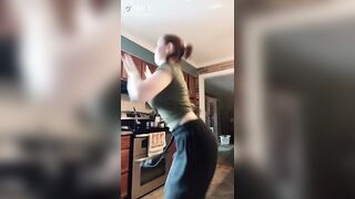 TikTok Tits: Green shirt #2