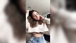 TikTok Tits: Sweater Crop Top ♥️♥️ #1