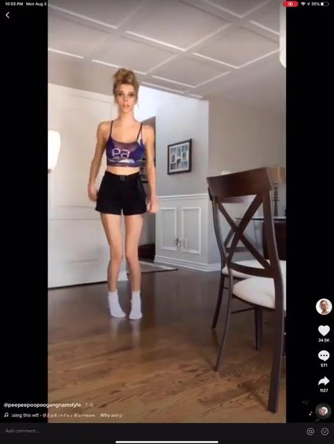 If I had her body I’d never stop watching my body bounce in the mirror.