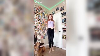 TikTok Hotties: Bouncy tits and her ass on the mirror #2