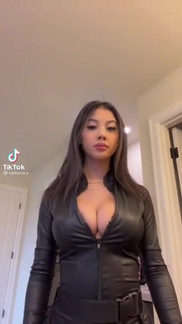 Netflix boob jiggle earthquake leather jumpsuit