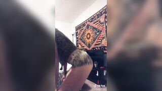 TikTok Hotties: Tik Thot Teen twerks with animal print booty shorts #4