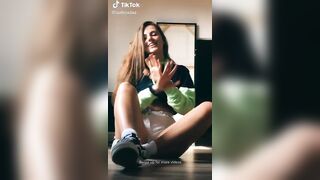 TikTok Underboob: Green and black hoodie #2