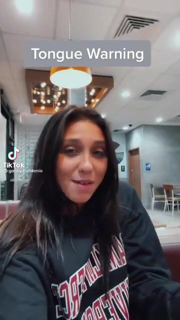 She wants to be a pornstar so bad. Dragon tongue tart ????