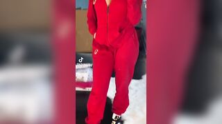 Sexy TikTok Girls: Crimson Tracksuit ♥️ #1