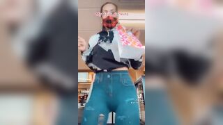 Sexy TikTok Girls: ass was jiggling in jeans #4