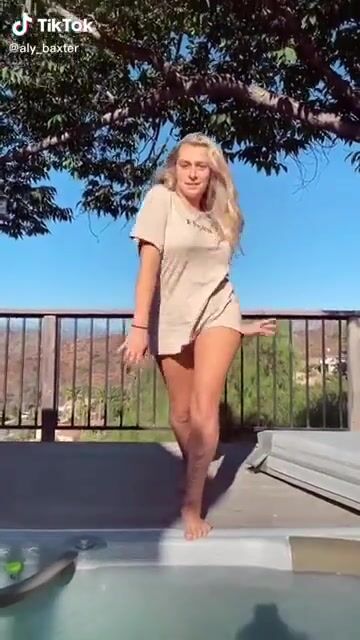 Braless wet T-shirt