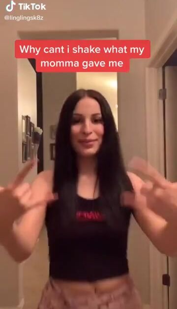 Just shaking what her mom gave her