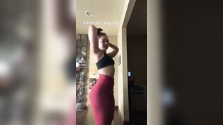 Sexy TikTok Girls: PAWG really excited for leg day #2