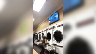 Sexy TikTok Girls: Goes to laundromat to snow off her ass #4