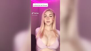 Sexy TikTok Girls: Phallic fruit entering into mouth #1