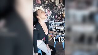 Sexy TikTok Girls: she can definitely swallow #1