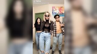 Sexy TikTok Girls: The blonde crazy girl boobs again #1