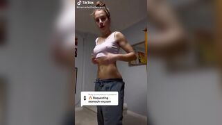 Sexy TikTok Girls: Fit girl showing off #nippy #2