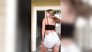 Sexy TikTok Girls: Tight ass in jean shorts #3