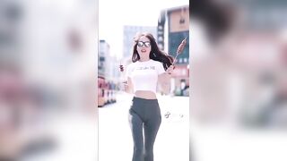 Sexy TikTok Girls: Jiggling Chinese with two spiraled hotdogs on sticks #4