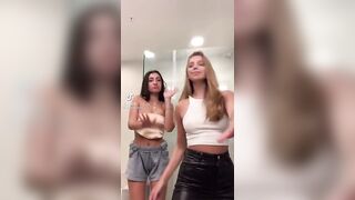 Drumming on her friend’s ass