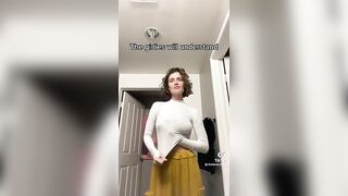Sexy TikTok Girls: Playing with her titties #4