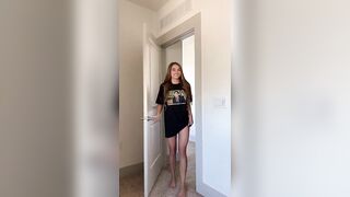 Sexy TikTok Girls: Skylar getting into uniform for us #3