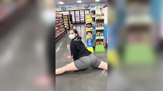 Sexy TikTok Girls: Hit the split on the... #3