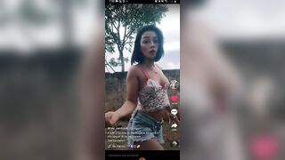 Tiktok Nipslips: Slight slip, she has a bunch of videos that come close too. #4