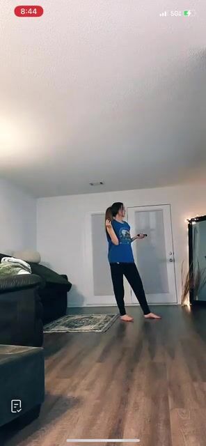 Never wears a bra and is also so damn close to slipping but never does