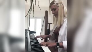 Sexy TikTok Girls: Wanna learn how to play piano? #4