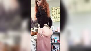 Sexy TikTok Girls: putting on tight skirts is always such a struggle for me! #2