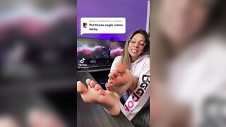 TikTok Feet: @lunaslays (Jessica) posted her new TikTok video showing off her beautiful hot sexy soles after going live yesterday!! #2