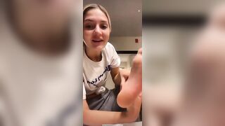 TikTok Feet: I sent her gifts for her to spit on her feet:) #4