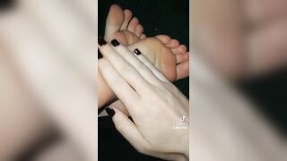 TikTok Feet: Oiling my beauties up for you #4