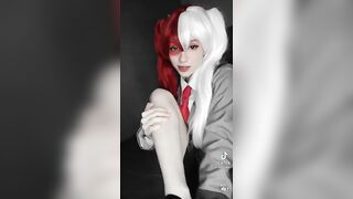 TikTok Feet: Todoroki cosplay #3