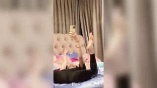 TikTok Feet: Same pose but closer shot ♥️♥️♥️♥️ #3
