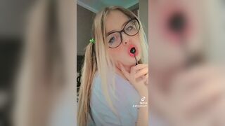 TikTok Nude Challenge: pov suck lolipop with cum flavor #4