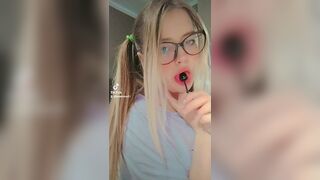 TikTok Nude Challenge: pov suck lolipop with cum flavor #3