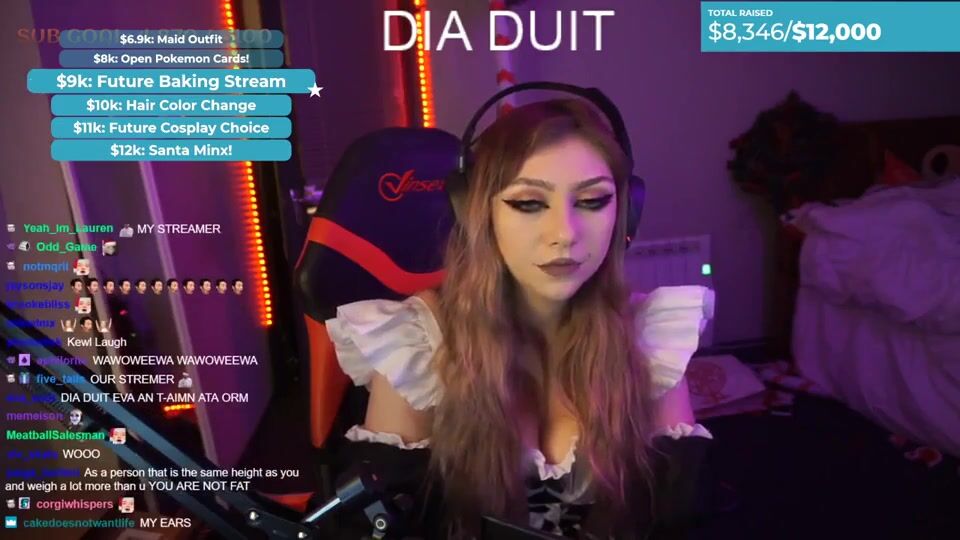 JustMinx Twitch VOD (Maid Outfit)