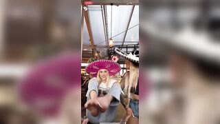 TikTok Feet: Aussie girl shows some in public restaurant #4