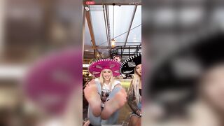 TikTok Feet: Aussie girl shows some in public restaurant #2