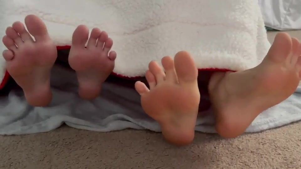 TikTok girl and friend wiggle their toes