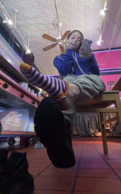 Girl Teases Socks on TikTok Live~