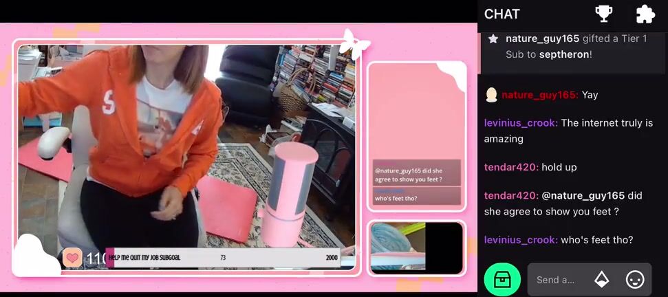 I know this isn’t tik tok but she’ll show her feet for 1 sub on twitch. Her username is EffieLeighm