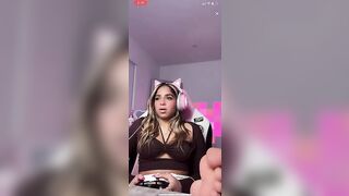 TikTok Feet: Gamer girl showing feet while playing ♥️♥️♥️♥️ #4