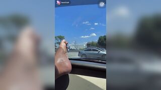 TikTok Feet: @toxxiicah was live at her car from a lovely wonderful Monday!! #4