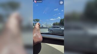 TikTok Feet: @toxxiicah was live at her car from a lovely wonderful Monday!! #2