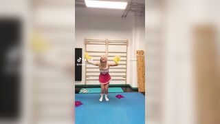 NSFW TikTok: @sweeetestlilly oops gstring cheerleader #2